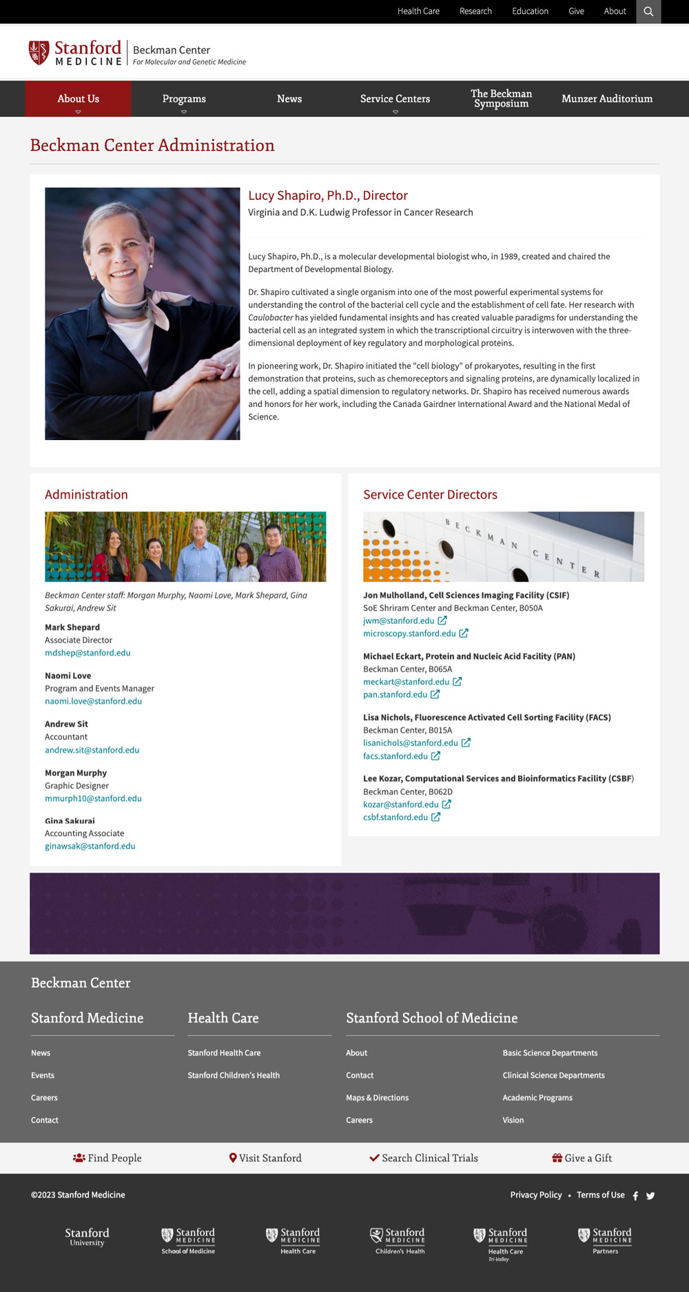 Administration Page Administration Page