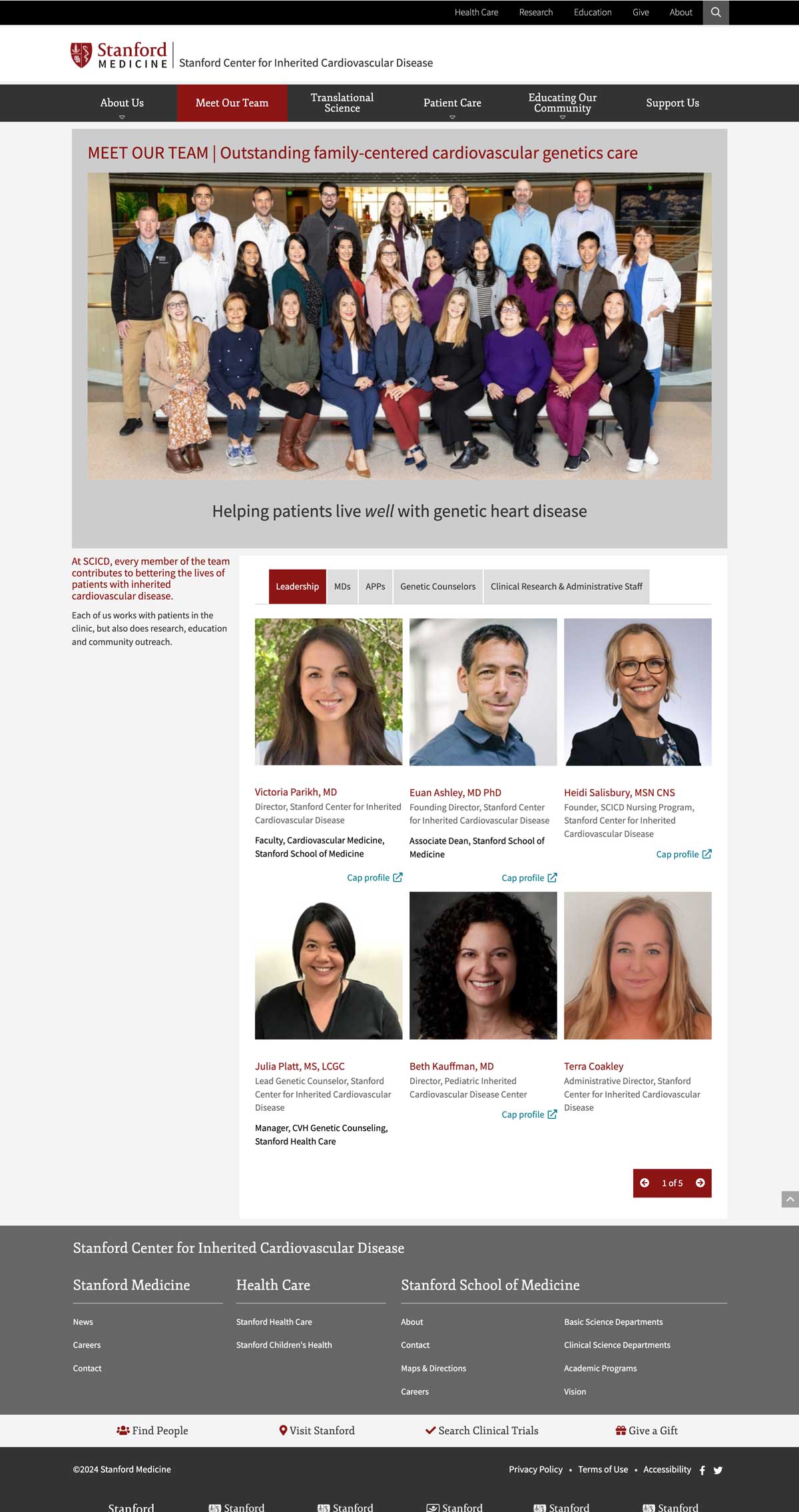 Meet Our Team Page Meet Our Team Page