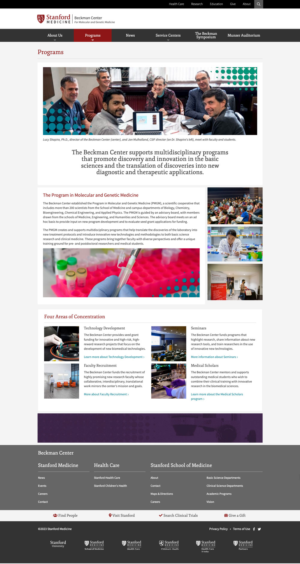 Programs Page Programs Page